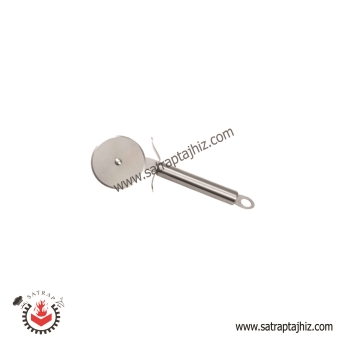 کاتر غلطکی پیتزا استیل دسته سفید