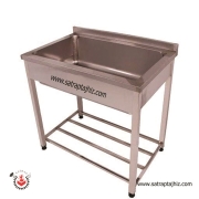 وان استیل شست و شوی صنعتی تک لگنۀ 100 سانتی متر