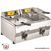 سرخ کن 10 لیتری دو لگن با شیر تخلیه رمتا مدل R111